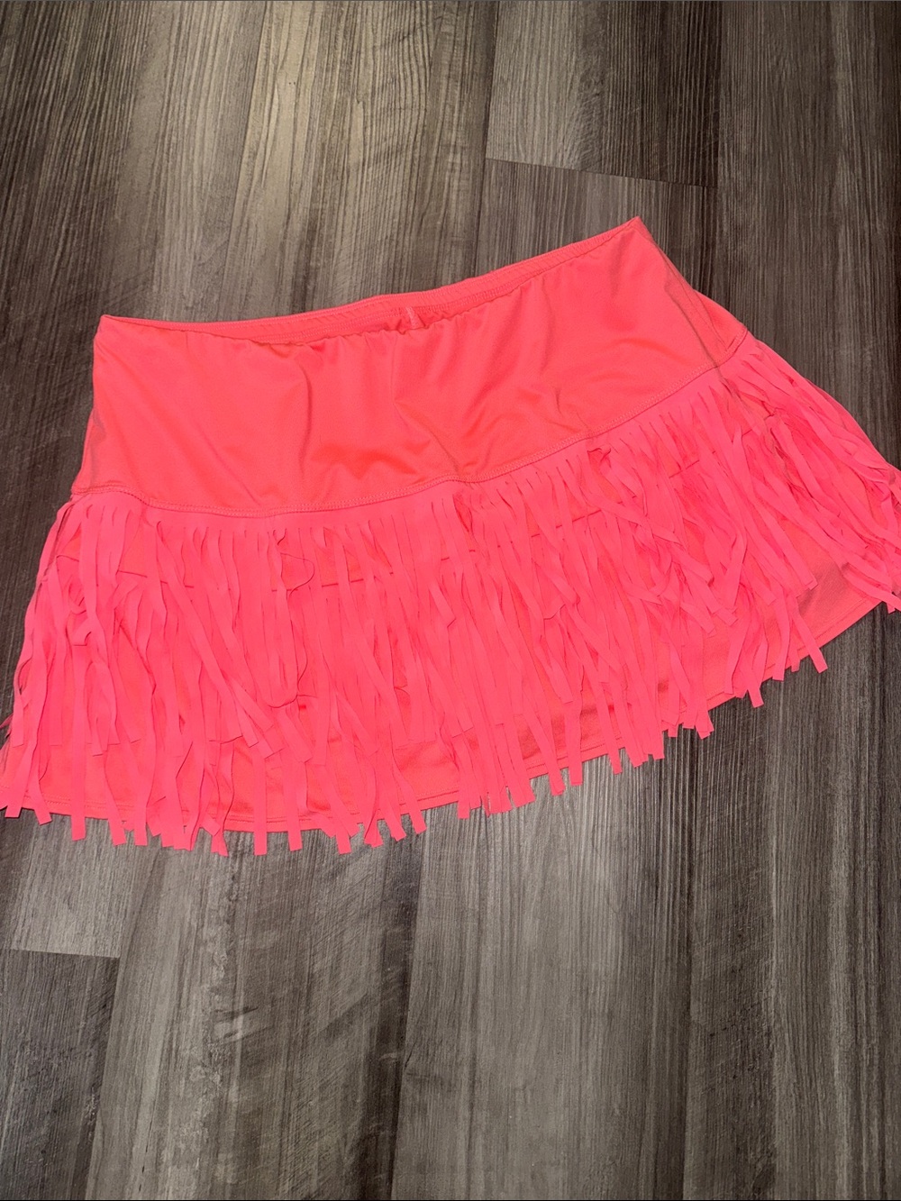 Lucky in love, tennis skirt skort XL 16 coral fringe womens athletic pickleball